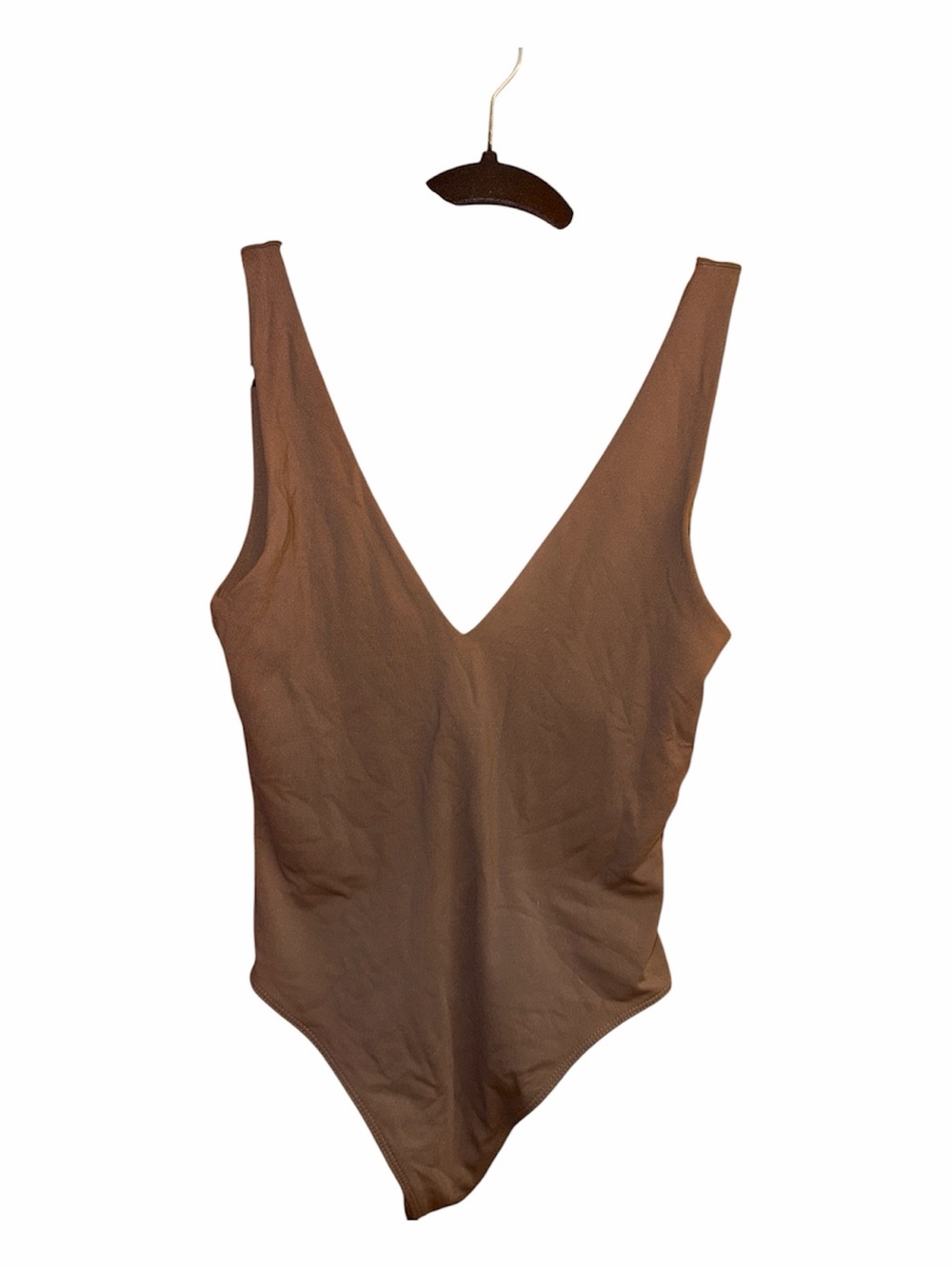 Babaton Brown V-Neck Women’s Bodysuit